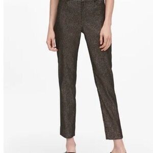 Banana Republic Women's Dark Brown Cropped Sloan Pants